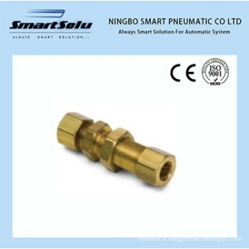 Pneumatic Quick Coupler Compression Copper Brass Aluminum Thermoplastic Tubing Bulkhead Union